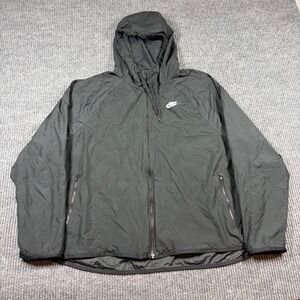Nike Jacket Women's 1X‎ Windrunner Windbreaker Black Full Zip Hooded CJ0415